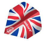 Unicorn Ultrafly.100 Big Wing Ripple Ailettes de fléchettes Ultrafly Unisexe, Union Jack Wave