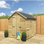 3 x 6 Pressure Treated Low Eaves Apex Garden Shed with Single Door