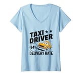 Womens Taxi Driver Delivery Rate Cab Taxis Drivers V-Neck T-Shirt