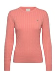 Stretch Cotton Cable C-Neck Coral GANT