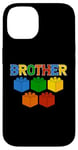 Coque pour iPhone 14 T-shirt humoristique Brother Master Builder Bricks Blocks