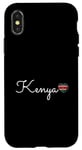 Coque pour iPhone X/XS I Love Kenya Proud Kenyan Pride Voyage assorti