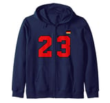 College 23 Number Style Vintage Germany Flag Zip Hoodie