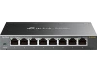 TP-Link TL-SG108S, Ohanterad, Gigabit Ethernet (10/100/1000), Full duplex, Monteringsbar på väggen