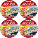 Spanish Language Course Learn By Licensing From Beginners To Advance 4x Audio CD