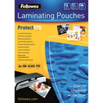 FELLOWES Laminating Pouches Protect 175 Micron - 100-pack - glanset - A4 - lamineringspunger