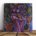 Big Box Art Canvas Print Wall Art Umberto Boccioni Heart | Mounted & Stretched Box Frame Picture | Home Decor for Kitchen, Living Room, Bedroom, Hallway, Muli-Colour, 14x14 Inch