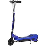 HOMCOM Kids Folding Electric Bike, Children E Scooter, Ride on Toy, 120W Adjustable Height PU Wheels, Suitable for 7 to 14 yrs - Blue