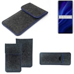 Protective cover for Huawei P30 Pro New Edition dark gray blue edge Filz Sleeve 