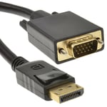 DisplayPort to SVGA/VGA 15 Pin Male Plug Video Cable PC/Laptop to Monitor/TV 1m