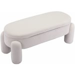 Banc de Rangement Pliant Banc d'entrée de Style Moderne, Banc de Lit pour Salon et Chambre, Blanc