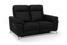 Celebrity 2-seters Reclinersofa - Svart/Sølv Skinnsofaer Svart,Sølv,Krom Scandinavian Choice