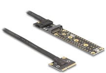 Delock 81501, M.2, Mini Pcie, Honkoppling, Svart, 0,2 M, Låda