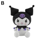 25 cm Kawaii Kuromi plysch, tecknad figur leksak, prinsessklänning, söt och mjuk docka, flickgåva DB One-Size B