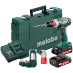 Borrskruvdragare 18 v metabo - 18v bs quick set med li jon batteri