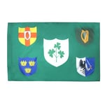 AZ FLAG - Drapeau Irlande Rugby IRFU - 150x90 cm - Drapeau Du Xv Irlandais 100% Polyester Avec Fourreau et cordelette - Pavillon 110 g