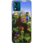 Motorola Moto E13 Genomskinligt Skal MineCraft