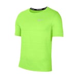 Nike CU5992-358 M NK DF Miler TOP SS Sweatshirt Men's Ghost Green/Reflective SILV M