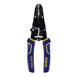 IRWIN Vise-Grip Wire Stripping Tool/Wire Cutter, 7-Inch (2078317), Blue