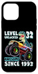 iPhone 12 mini Level 32 Unlocked T Rex Monster Truck Dinosaur 32nd Birthday Case