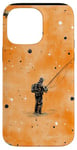 Coque pour iPhone 14 Pro Max Orange Aquarelle Polka Dots Fishing Pattern Art Print