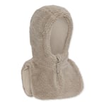 Konges Sløjd Teddy neckwarmer and hood – silver beige - 12-18m