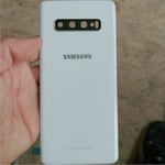 CACHE BATTERIE SUPPORT CAMERA POUR SAMSUNG GALAXY S10 PLUS G975 BLANC PRISME