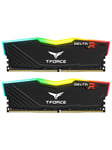 Team Group T-Force Delta RGB DDR4-3600 - 64GB - CL18 - Dual Channel (2 pcs) - Intel XMP - Svart med RGB