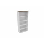 Etagère de bureau H 180 cm Métis Blanc perle, aluminium ou anthracite RANGEMENT PRO : armoire sans porte A/H180 DL80xP47/coloris blanc perle/ft noyer