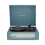 Crosley Voyager Portable Turntable - Bluetooth Record Player, 3-Speed Suitcase Vinyl Player, Home Turntables for Vinyl Records, Built in Stereo Speakers & Bluetooth Receiver, AUX Input, Washed Blue