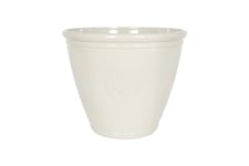 Plant Avenue Plastic Plant Pot, White, 40cm Dia