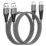 Câble Iphone [1m+1m/Lot De 2],Cable Chargeur Iphone Certifié Mfi,Câble Lightning Cable Iphone Usb Nylon Cordon Iphone Fil Chargeur Iphone Rapide Pour Apple Iphone 14 13 12 11 Pro Max Xs Xr 8 7 6 Ipad