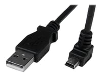 StarTech.com Câble Mini USB 2 m - A vers Mini B coudé 90° vers le bas - Câble USB Mini B Angle Coude vers le bas - Noir 2m - Câble USB - USB (M) pour mini USB type B (M) - USB 2.0 - 2 m -...