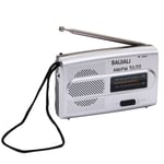 Appareils Radio numériques à ondes courtes/longues,récepteur Portable à large bande,Radio alimenté par batterie,haut-parleur intégré pour personnes âgées - Type Silver