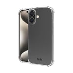 T'nB - Coque Souple pour iPhone 16 Apple en Silicone, Taille 6,12 Pouces, Etui Translucide avec 4 Coins renforcés pour Une Protection optimale, Protection Anti-Choc et Dos Anti Rayures – Transparent