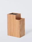 John Lewis Universal Square Empty Knife Block & Utensil Pot, FSC-Certified (Oak Wood), Natural