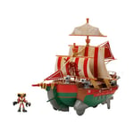 Sonic Prime Playset Angel's Voyage Pirate Ship Gift Set with Included 2.5" Knuckles Action Figure, As Seen In The Sonic Prime Series, Perfect Playset For Any Sonic Prime Fan