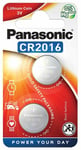 2 x Panasonic CR2016 3V Lithium Battery Car Key Fob Coin Cell Expiry Jan 2033