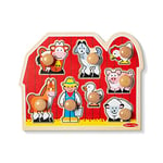 Melissa & Doug Farm Animals Wooden Jumbo Peg Puzzle