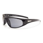 BLOC STINGRAY XX45 Mens/Womens Sports Wrap Sunglasses SHINY BLACK / GREY CAT.3