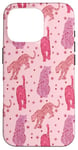 iPhone 16 Pro Retro Valentines Day Cute Galentines Leopards Valentine Pink Case