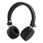 STREETZ Vikbart on-ear BT headset, 3.5 mm, svart Svart