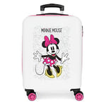 Disney Minnie Enjoy the Day White Cabin Suitcase 40x55x20 cm Rigid ABS Combination lock 34 Litre 2.8 Kg 4 Double Wheels Hand Luggage