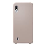 Coque silicone unie Soft Touch Sable rosé compatible Samsung Galaxy A10 - Neuf