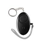 Alarme personnelle 120-130 dB Son s&ucirc;r Alarme de s&eacute;curit&eacute; d'auto-d&eacute;fense d'urgence Porte-cl&eacute;s Lampe de poche LED pour femmes filles enfants explorateur &acirc;g&eacute;, noir, 1 paquet