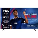 Téléviseur TCL 55P69B LED Design sans bord 60Hz 4K 139cm avec écran 139 cm (55'), HDR, Dolby Audio, Google TV, 3 HDMI et 1 USB.