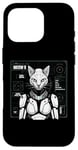 Coque pour iPhone 16 Pro Robot chat Android Cyborg Futuriste Chaton félin