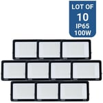 10er-Pack LED-Strahler für den Außenbereich 100W - 95lm/W - IP65