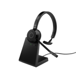 Jabra Evolve 65 Te Headset Kabel & Trådløs Kontor/callcenter Usb Type-a Bluetooth Opladningsstativ Sort Usb Type-a Sort Microsoft Teams