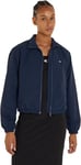 Tommy Jeans Women Jacket Windbreaker for Transition Weather, Blue (Dark Night Navy), XS